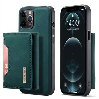 DG.MING M2 Series PU Læder Magnetisk Tri-fold Wallet Phone Case med Kickstand til iPhone 12/12 Pro