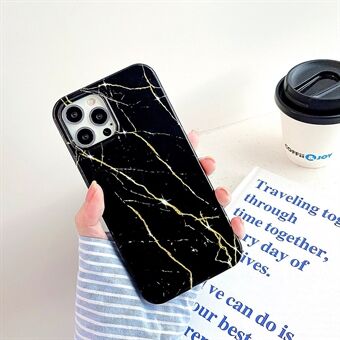 1,8 mm marmormønsterudskrivning IMD blødt TPU-telefoncover til iPhone 12/12 Pro