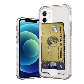 GW18-kortholder Anti-ridse fortykket TPU fleksibelt gennemsigtigt telefoncover Shell til iPhone 12/12 Pro 