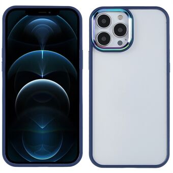 Flerfarvet galvanisering metalkamera Lens Ring Faldsikkert bagcover TPU + Akryl Hybrid Cover til iPhone 12/12 Pro 