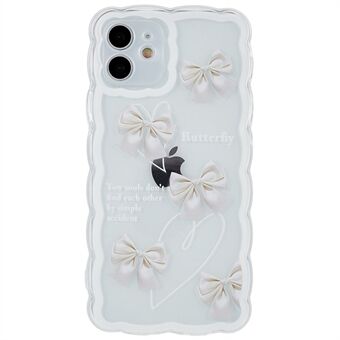 For iPhone 12  Pattern Printing Soft TPU Case Design Precise Cutouts Anti-Scratch Wavy Edge  Protective Back Cover