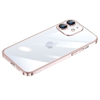 SULADA JINGJIA-serien til iPhone 12  hård pc-telefoncover Galvanisering Stødsikkert dæksel med linsefilm af hærdet glas