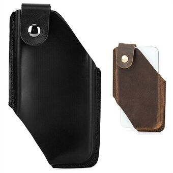 KONTAKTER FAMILIE Ægte læder Parallelogramformet telefontaske Taske Beskyttende cover Taske til iPhone 12/12 Pro