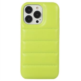 Til iPhone 12 / 12 Pro  ensfarvet dun Soft Touch -jakke 3D-cover PU-læderbelagt PC Anti-slid telefoncover