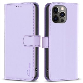 BINFEN COLOR BF17 Pung-etui til iPhone 12/12 Pro 6,1 tommer, PU- Stand Folio-telefoncover