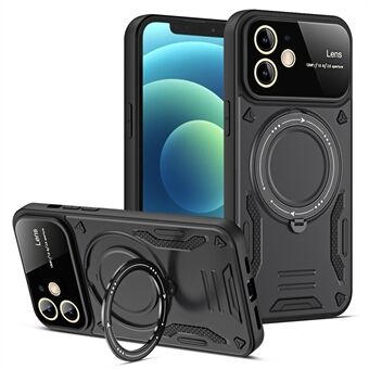 Til iPhone 12 6.1 tommer Kompatibel med MagSafe Telefon Case PC+TPU Anti-drop Kickstand Cover