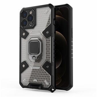 Kickstand Design Stødsikker PC+TPU Hybrid Mobiltelefon Cover Cover Shell Protector til iPhone 12 Pro