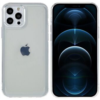 Space Series fortykket gennemsigtig TPU-telefoncover til iPhone 12 Pro , kamerabeskyttelsesdesign Krystalklart, blødt telefonbeskyttende tilbehør