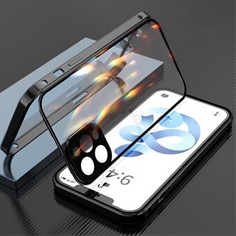 Precision Dobbeltsidet hærdet glas dobbeltspænde med fuld dæksel Kamera Beskyttende telefoncover til iPhone 12 Pro