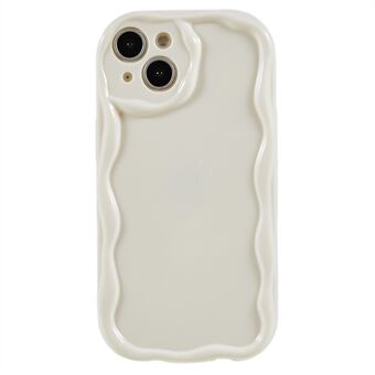 Til iPhone 12 Pro 6,1 tommer Wave Design Smartphone Cover Blødt TPU Anti-ridse telefoncover - hvid