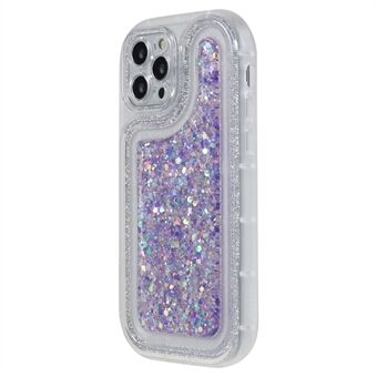 Til iPhone 12 Pro 6,1 tommer Glitter Sparkle Epoxy telefoncover Blødt TPU faldbeskyttelsescover