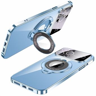 Elektroplettering telefoncover til iPhone 12 Pro 6,1 tommer Anti-Drop Hard PC Kickstand Cover Kompatibel med MagSafe