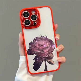 Til iPhone 12 Pro Glitter Kamera Ring Telefon Case Fantasy Crystal Rose TPU cover med linse film