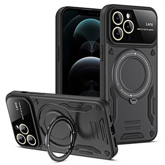 Stødsikkert etui til iPhone 12 Pro 6,1 tommer Kompatibel med MagSafe PC+TPU Kickstand telefoncover