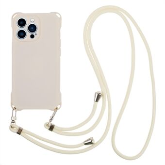 Til iPhone 12 Pro Stødsikker TPU-cover med fire hjørner, fortykket støvtæt telefonetui med hængende reb