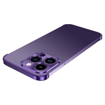 No-Back Phone Case til iPhone 12 Pro 6,1 tommer aluminiumslegering+cd-årer Glas Lens Guard Rammeløst Bumper Cover