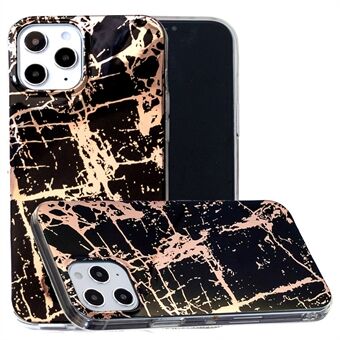 Marmor Mønster Rose Guld Galvanisering IMD Beskyttende TPU Taske til iPhone 12 Pro Max 