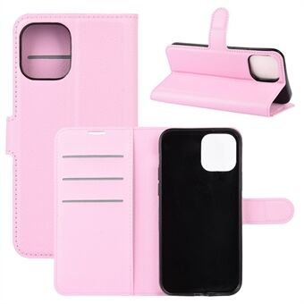 Litchi Texture Leather Wallet Shell Stand Phone Case til iPhone 12 Pro Max 