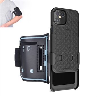 Woven Style PC med Kickstand Cover med Armbånd til iPhone 12 Pro Max 