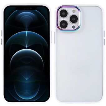 Anti-drop multi-farve galvanisering metal kamera Lens Ring Knapper Cover TPU + Akryl Hybrid Bagcover til iPhone 12 Pro Max 
