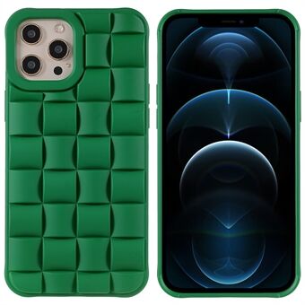 Til iPhone 12 Pro Max  mobiltelefon cover 3D Grid tekstureret silikone gummieret stødsikkert telefoncover