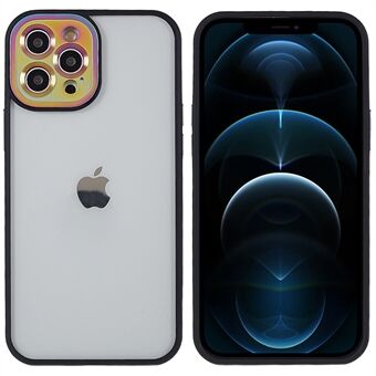 For iPhone 12 Pro Max  Precise Cutout Hard PC + Soft TPU Phone Case with Colorful Metal Camera Lens Cover
