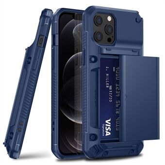 For Apple iPhone 12 Pro Max  TPU+PC Card Slot Design Side Non-slip Design Phone Case Protector