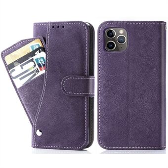 For iPhone 12 Pro Max  Wear-resistant Retro Texture Cell Phone Case PU Leather Rotating Card Slots Holder Stand Wallet Shell