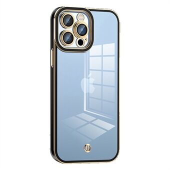 Til iPhone 12 Pro Max 6,7 tommer gennemsigtigt telefoncover Galvaniseret anti-drop beskyttende TPU cover
