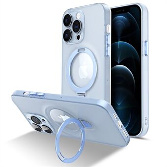 Magnetisk telefoncover til iPhone 12 Pro Max 6,7 tommer, mat PC+TPU Kickstand Cover med kameralinsebeskytter