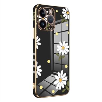 RZANTS til iPhone 12 Pro Max Anti-drop telefonetui Blomstermønster galvanisering TPU-cover