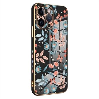 RZANTS til iPhone 12 Pro Max Flower Butterfly Pattern Telefoncover Galvanisering Telefon TPU Cover