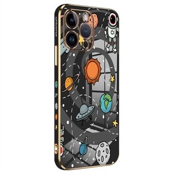 RZANTS til iPhone 12 Pro Max 6,7 tommer blød TPU galvanisering telefoncover Toy Planet Pattern Lens Protection Cover