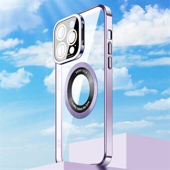 Til iPhone 12 Pro Max blød TPU galvanisering telefoncover Kameralinseramme Kickstand magnetisk cover