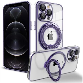 PC+TPU telefoncover til iPhone 12 Pro Max, drejeligt Ring Kickstand Cover Kompatibel med MagSafe