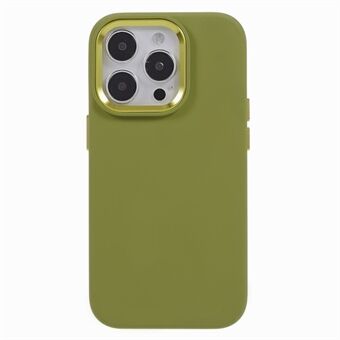 Faldsikkert cover til iPhone 12 Pro Max 6,7 tommer kameraramme i aluminiumslegering Flydende silikone+PC-telefoncover