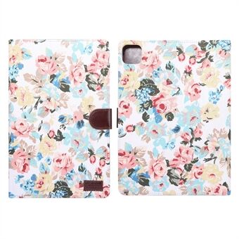 Flower Cloth Skin Wallet PU læder tabletcover til iPad Air (2020) / Air 4
