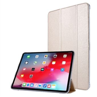Silkestruktur tredobbelt Stand PU læder flip tablet taske til iPad Air (2020)
