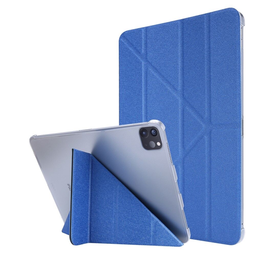 Silke Texture Origami Stand Læder Smart Cover Shell til iPad Air (2020)