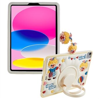 Til iPad Air (2020) / (2022) / iPad Pro 11 (2020) / (2021) / (2022) Rotary Kickstand Tablet Case PC+Silicone Happy Clown Cover