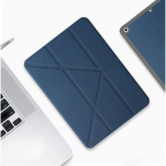 MUTURAL Origami Stand Design Leather Protector Case with Pen Slot for iPad 10.2 (2020)