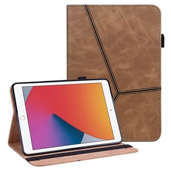 Auto Wake/Sleep-funktion Tabletcover i almindeligt læder med kortholder og foldbart Stand til iPad 10.2 (2021)/(2020)/(2019)