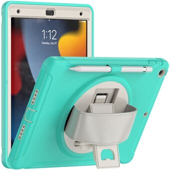 Skjult Kickstand PC + TPU stødsikkert tablettaske-cover med håndstrop til iPad 10.2 (2021)/(2020)/(2019)
