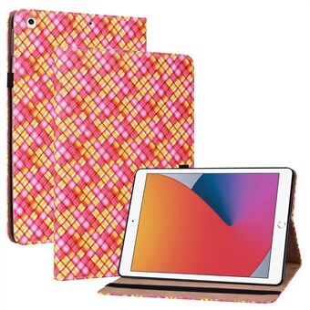 Vævet tekstur Folio Flip Sleep/Wake funktion PU læder tablettaske med kortpladser og Stand til Apple iPad 10.2 (2019)/(2020)(2021)