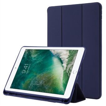 Til iPad 10.2 (2021) / (2020) / (2019) Skin-touch Feeling PU-læder + TPU Tri-fold Stand Cover Anti-drop tablet-etui med kuglepen