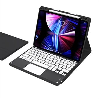 Aftageligt Bluetooth Touch Keyboard Læder Tablet Stand Case Cover til iPad 10.2 (2021)/(2020)/(2019)/ Pro  (2017)/Air  (2019)