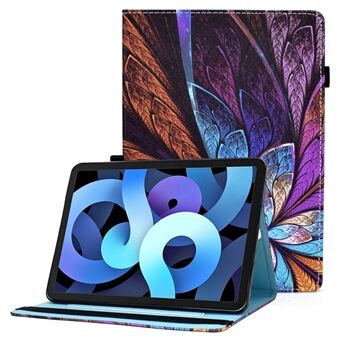 Mønsterprint Stitch Line Design Tablet Shell Case med kortpladser Elastikbånd til iPad Pro  (2021)(2020)(2018) / iPad Air (2020)