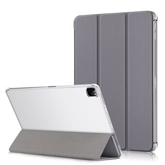 Tri-fold Stand Auto Wake/Sleep Lædercover Transparent PC Back Shell til iPad Pro  (2021)/(2020)/(2018)