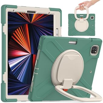 Magnetisk-absorberet pennespaltedesign Hybrid-tablet-cover med 360° drejeligt Kickstand-etui til iPad Pro  (2021)