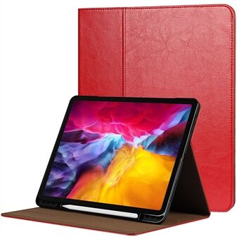 Crazy Horse Texture Stand i ægte læder Design Drop-sikker Wake/Sleep Function Tablet Cover til Apple iPad Pro  (2021)